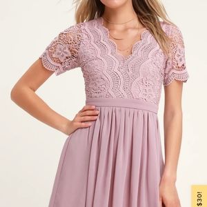 Lulu's Lace Skater Dress Never Worn